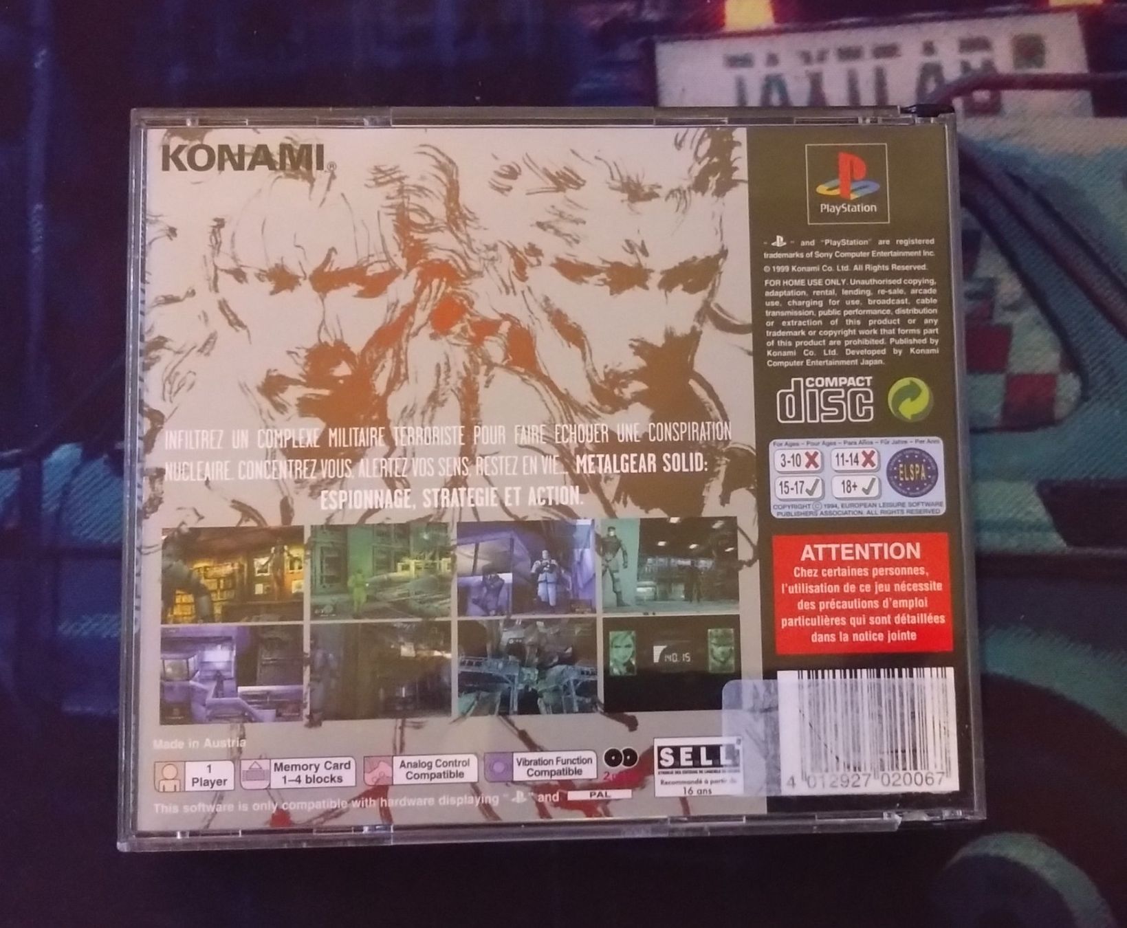 Sony Spiele: Metal Gear Solid - PS1 Complet – Gebraucht aus Echallens von Somoth 1