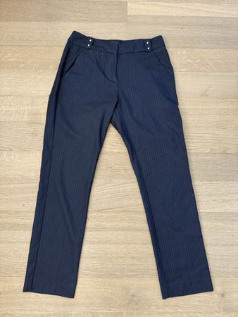 Pantalon IKKS femme taille 34 rayé bleu marine