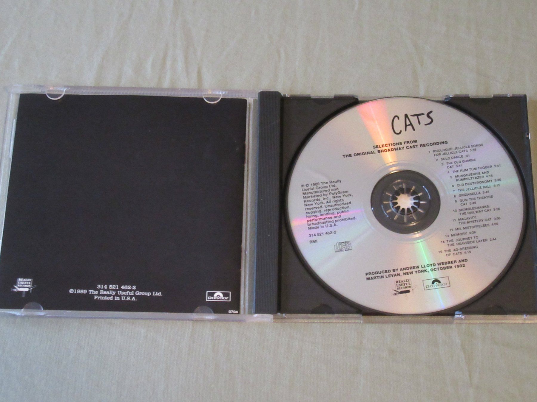 CDs: Original CD: Andrew Lloyd Webber - Selections from Cats – Gebraucht aus Bern von Mariana7 2