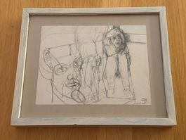 Jakob Jenzer Original Bleistiftzeichnung Sri Lanka 1981