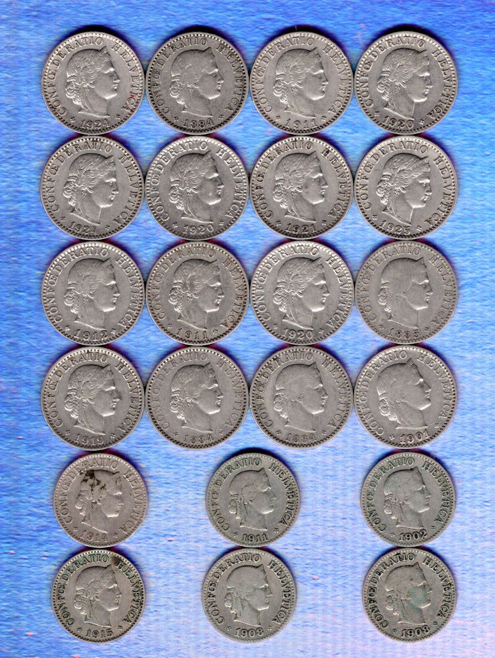 Tutti le monete: Schweizer münzen 22 stück – Usato da Leibstadt venduto da baroc333