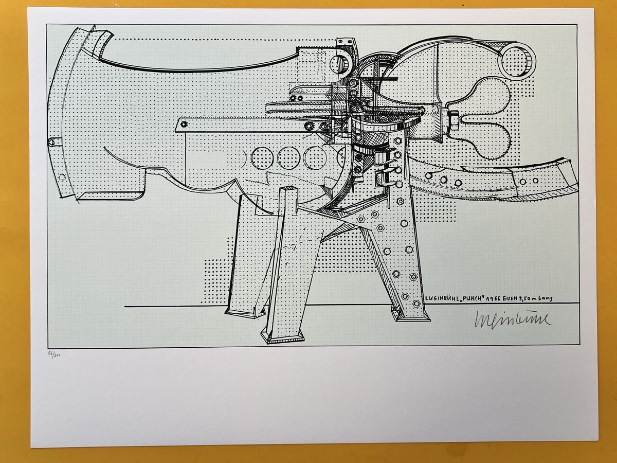 Grafica & Litografie: Bernhard Luginbühl, Original Serigraphie Punch 1969 – Usato da Adliswil venduto da bilderboerse-zuerich