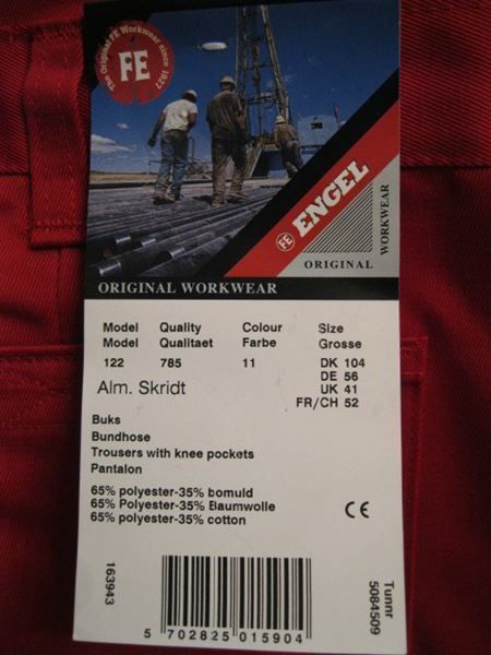 Pantaloni: Arbeitshose ENGEL 122 rot Gr. 52, Bundhose, neu – Nuovo (secondo la descrizione) da Eschenbach SG venduto da brocarte 8
