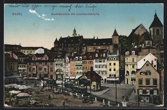 Cartes postales: Basel, Barfüsserplatz mit Strassenbahn – D'occasion à Berlin par bartko-reher