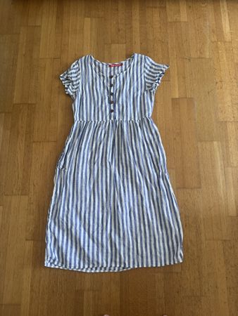 Kleid gestreift PYNE & SMITH Grösse M 100% Leinen