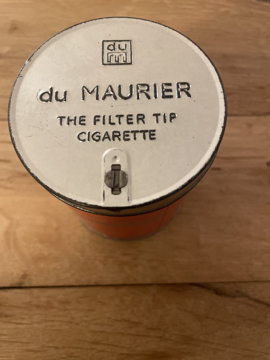 Barattoli: Seltene Zigaretten Blechdose du Maurier, rund – Usato da Winterthur venduto da cheerio97 1