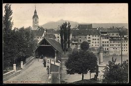 AK Olten, Blick auf die alte Aarebrücke