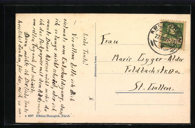 Cartoline postali: Arlesheim, Blick über den Ort mit Kirch – Usato da Berlin venduto da bartko-reher 1