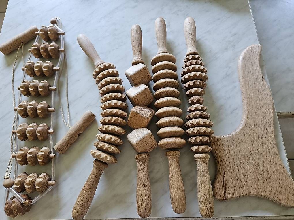 Dispositivi per massaggi: Ensemble de massages en bois – Usato da Massongex venduto da noyane 2