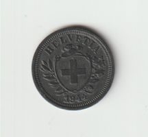 1944 Helvetia 1 Rappen Schweizer Zink Münze