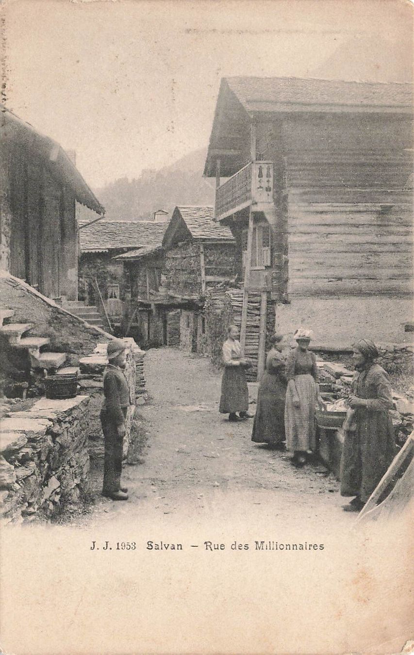 Cartoline postali: Salvan rue des millionnaires – Usato da Biasca venduto da Blenio71