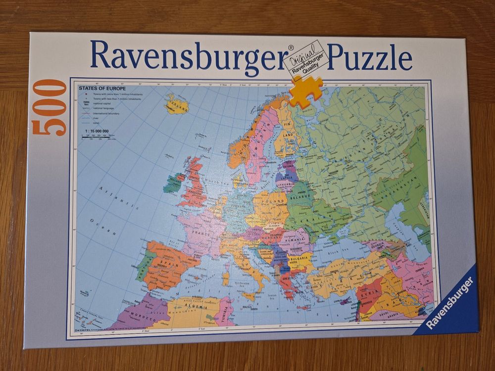 Ravensburger Puzzles: Ravensburger Puzzle Europa politisch 500 Teile – D'occasion à Gossau SG par oreliefredy
