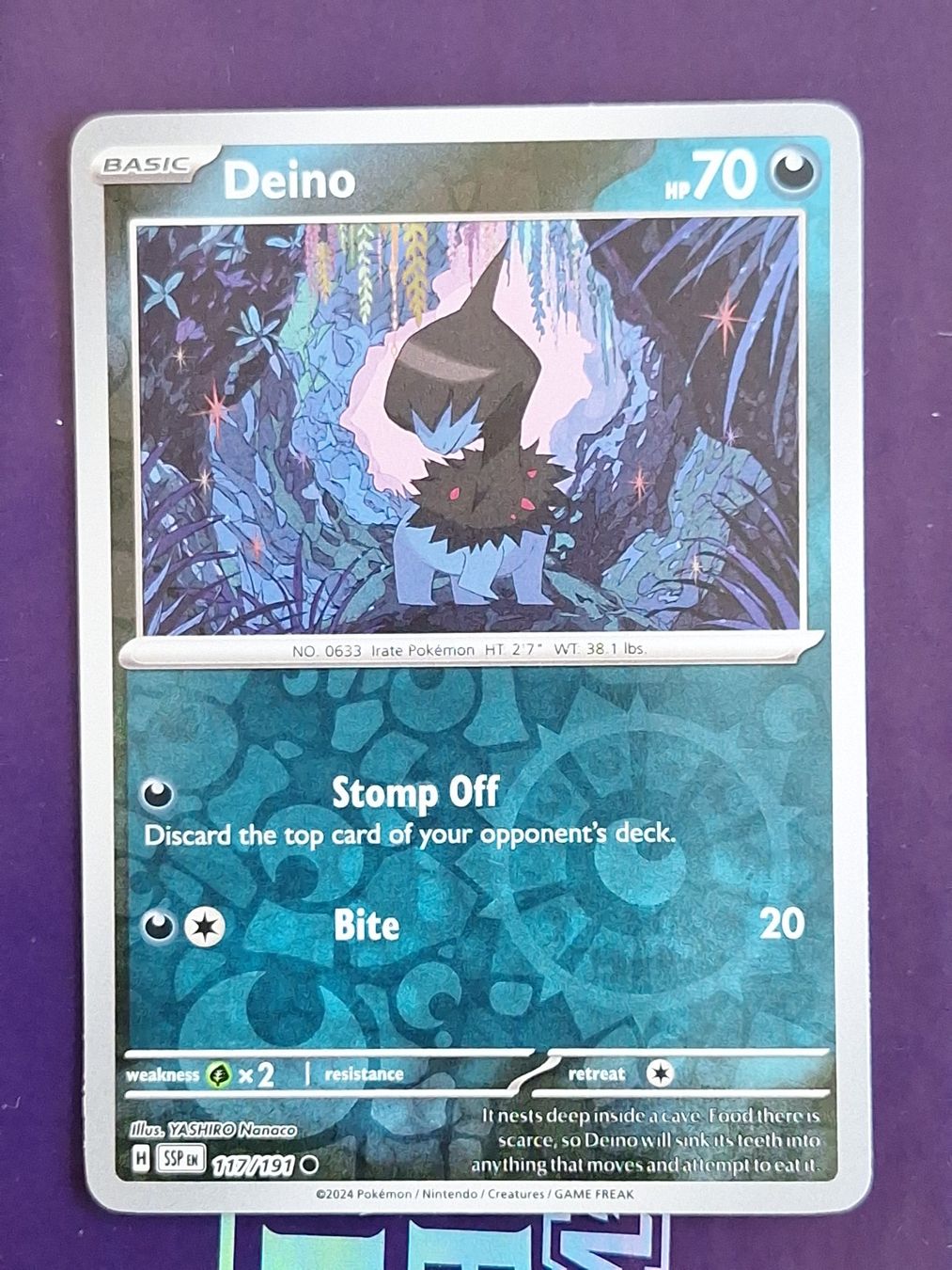 Pokémon Carte collezionabili: Deino - Reverse Holo - Pokemon Surging Sparks – Usato da Altstätten SG venduto da GGsGameshop