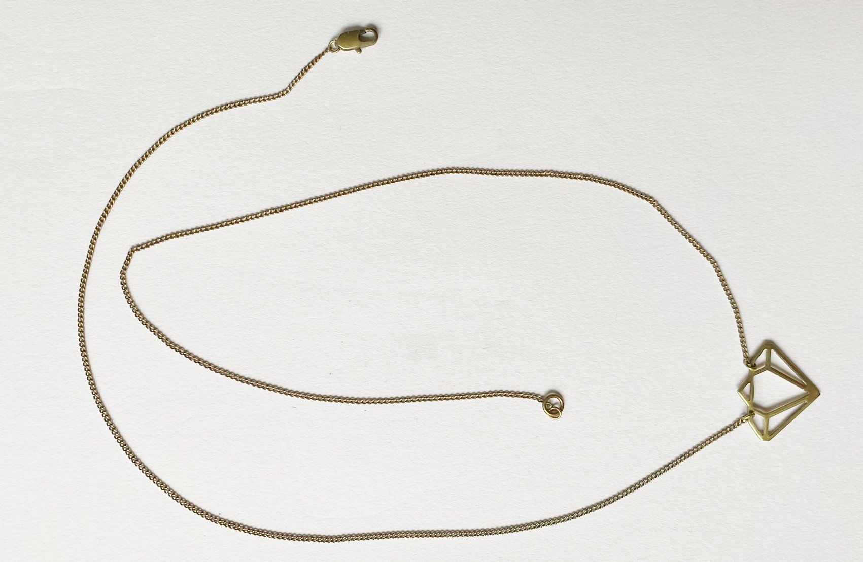 Ketten: Vergoldete Halskette in Diamantform – Gebraucht aus Zürich von mint02 3
