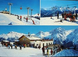 SCUOL-TARASP-VULPERA Luftseilbahn, Gondelbahn, Skifahrer