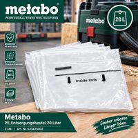 Metabo PE-Entsorgungsbeutel 20 Liter 5 Stk. 635425000