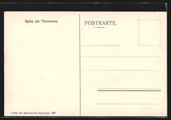 Cartoline postali: Spiez am Thunersee, Teilansicht mit Küh – Usato da Berlin venduto da bartko-reher 1
