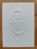 Exlibris Prägedruck Relief Heinz Tirs signiert