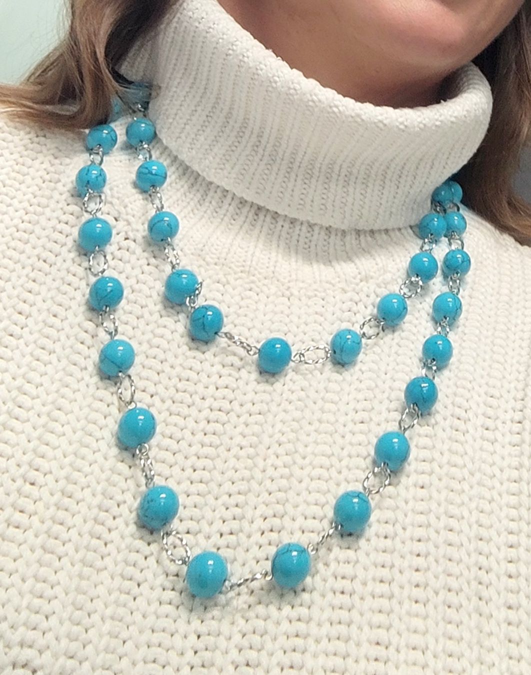 Catenine: Ensemble de bijoux (kette) en turquoise style boho / vintage – Nuovo e nell'imballaggio originale da Chamoson venduto da OkGeo 3