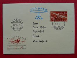 1946, F41 PRO AERO (FDC), von LOCARNO, Kat: 65.-+ Qualität !