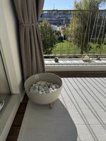 Pflanzschale rund mit  beige neuwertig