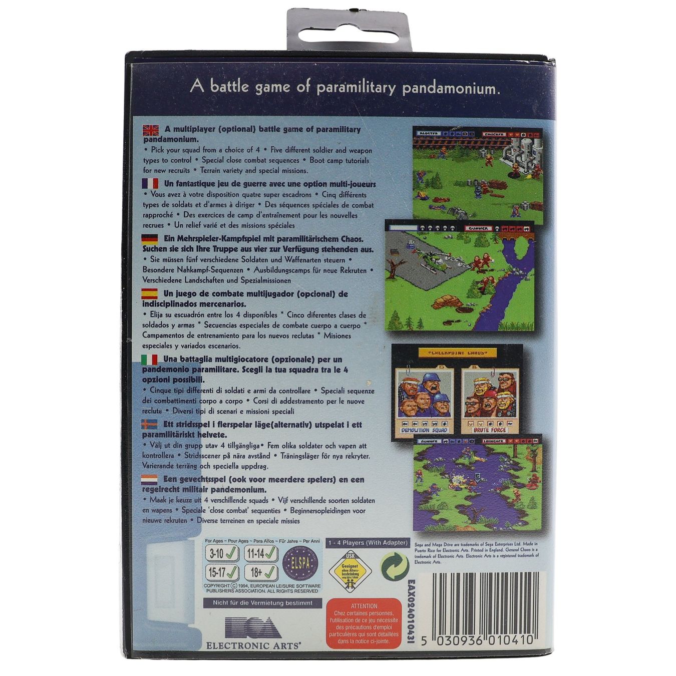Jeux: General Chaos - MegaDrive – D'occasion à Paudex par dindeboy 1