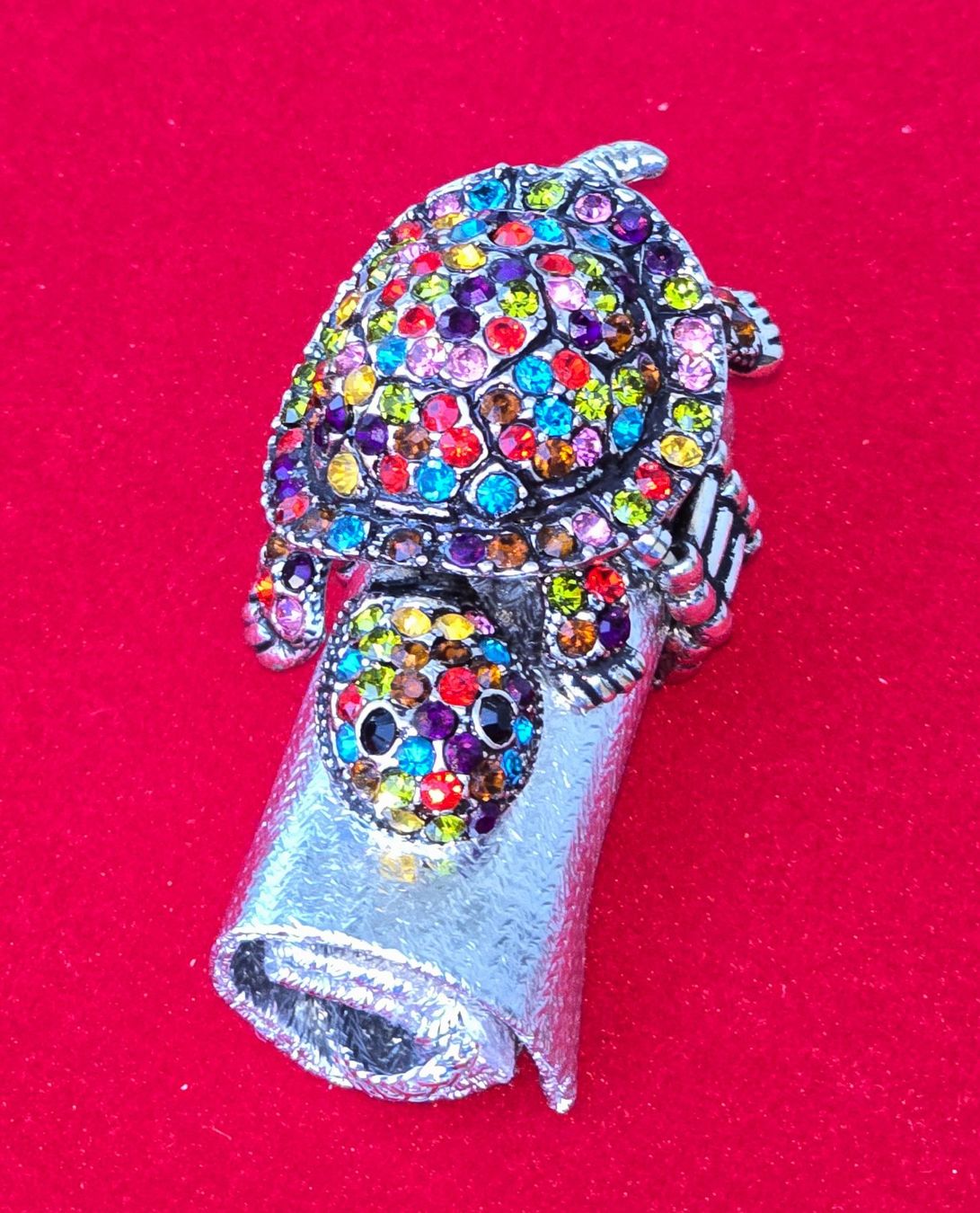 Anelli: Bunter Schildkröten Ring mit Strass, Sommer Schmuck! – Nuovo (secondo la descrizione) da Kloten venduto da xenia-ainex 3