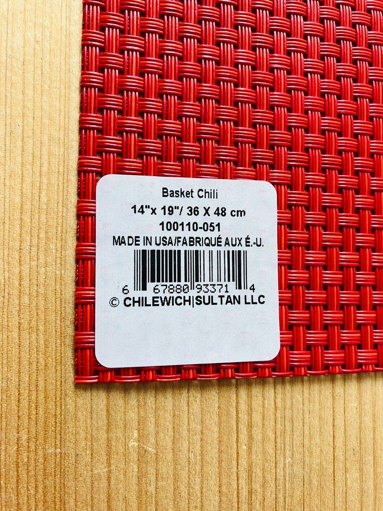 Untersetzer: 4 x Premium Tischmatten Chilewich Basketweave Platzset rot – Neu und originalverpackt aus Dietikon von TMP_ZH 3
