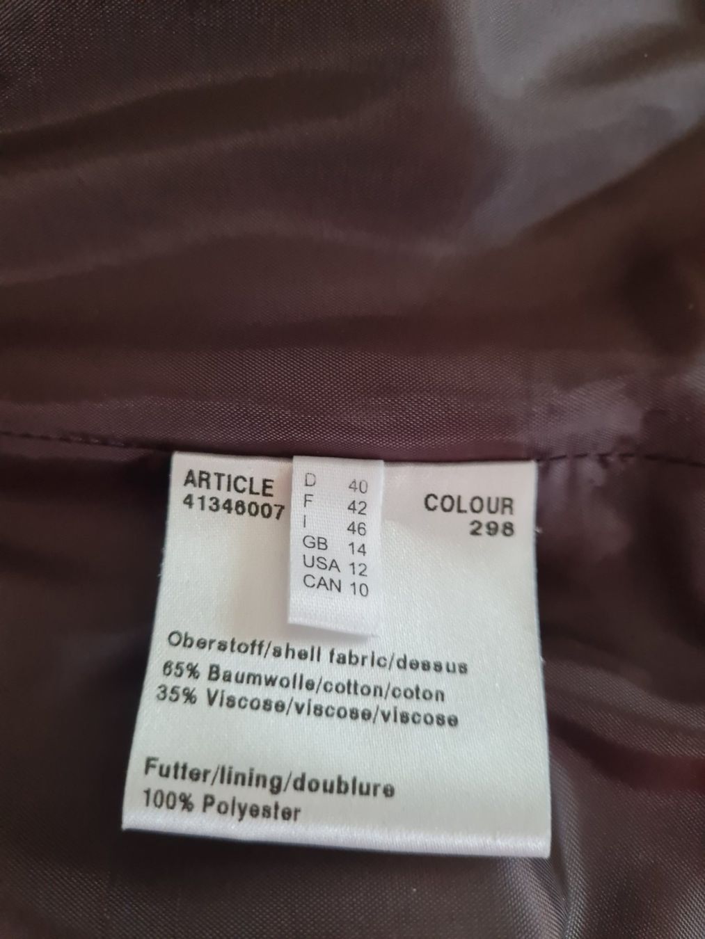 More & More Giacche: LANGER BLAZER JACKETT GR. 40 MORE & MORE – Usato da Steg im Tösstal venduto da goldlionfree 5