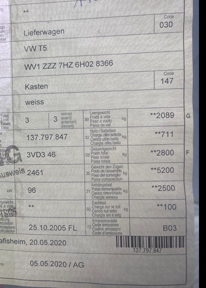 VW Automobili: VW T5 / mit Klima (AC) – Usato da Wallbach venduto da SchnellAutomobile 9