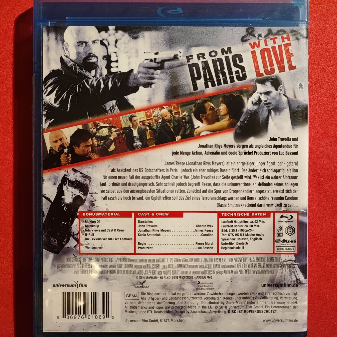 Tutti i DVDs: From Paris with Love [Blu-ray] – Usato da Dübendorf venduto da kb86_MOVIE 1