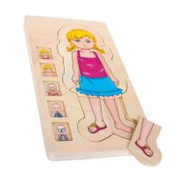 Holz- Steckpuzzle Anatomie Mädchen