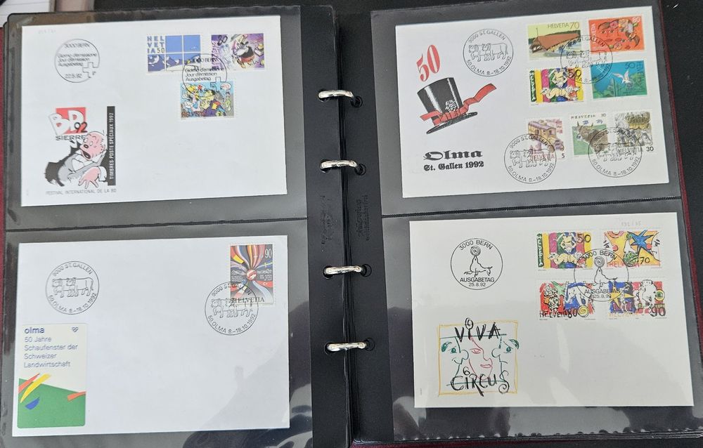 Tutti i francobolli: Album mit 18 Seiten/72 Briefen und FDC's von 1976 bis 1999 – Usato da Adliswil venduto da Micoculier 5