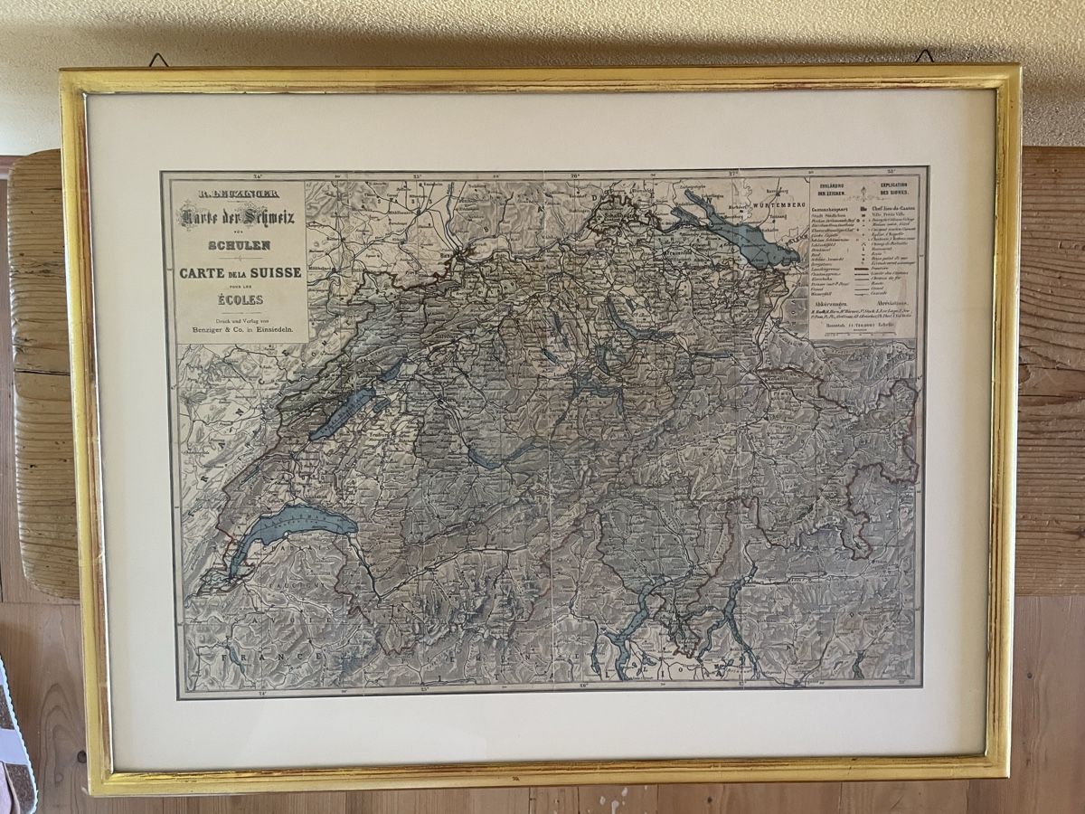 Landkarten & Atlanten: Antike Karte der Schweiz – Gebraucht aus Siebnen von Starlauf 5