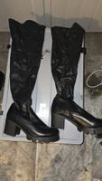 Schwarze Overknee Stiefel Gr. 39 - top Zustand