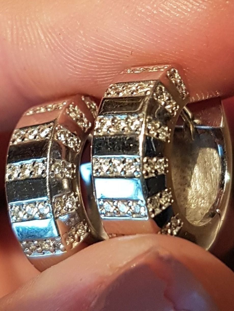 Boucles d'oreille: Wunderschöne Diamant Ohrcreolen – Neuf (Voir description) à Unterägeri par Altgoldschmuck 7