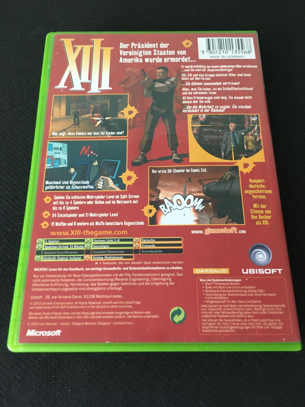 Microsoft Spiele: XIII für Xbox – Gebraucht aus St.Gallen von sjosjo 1