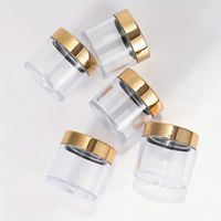 5 Stück Klare Mini-Gläser mit Goldenen Deckeln - NEU!