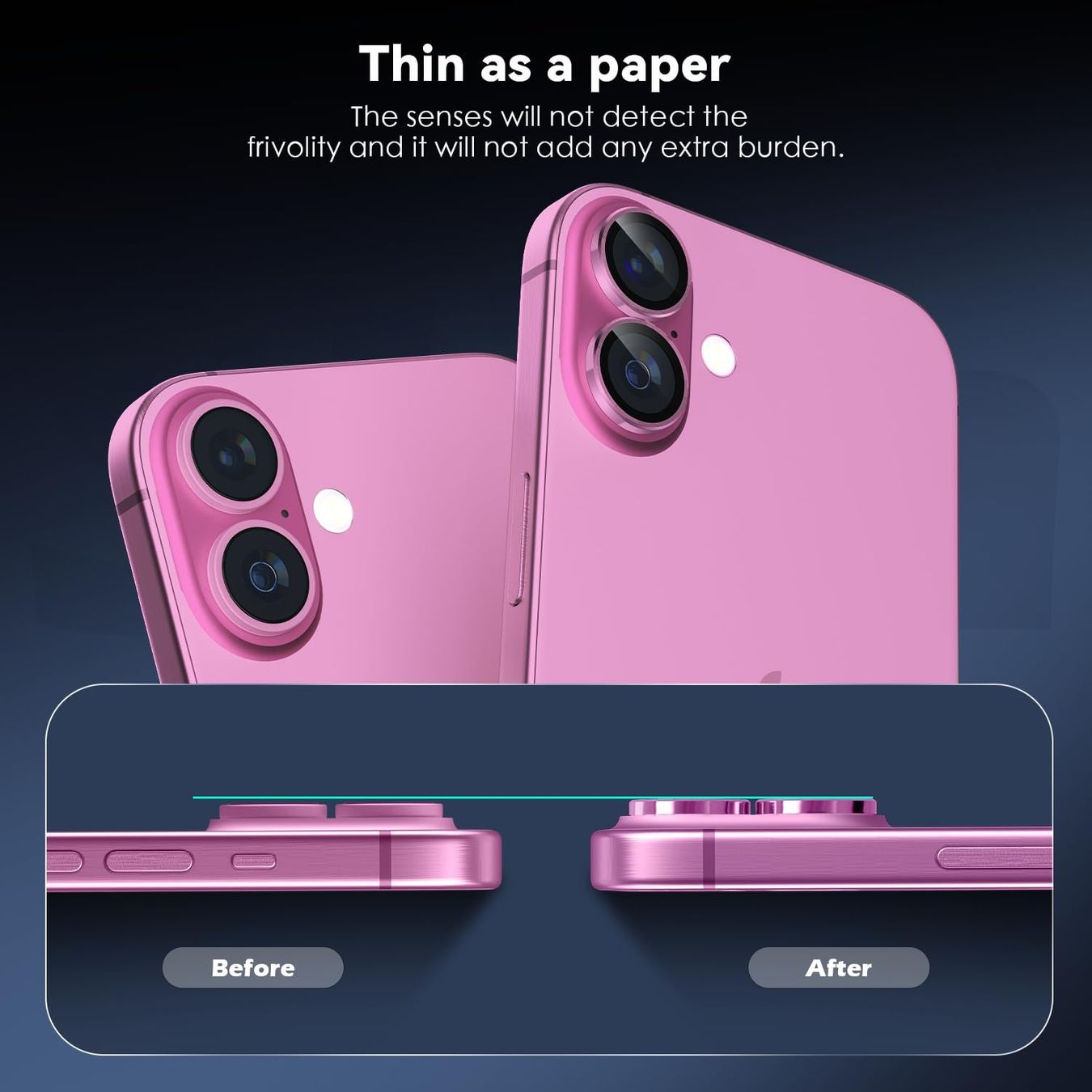 Apple Telefoni cellulari / Smartphones: iPhone 16 (16Plus) - 2 Verres protection Caméra Pink – Nuovo e nell'imballaggio originale da Morges venduto da DigiAC 2