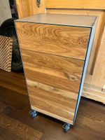 KLEINES MINIBAR MÖBEL STAHL MASSIV & EICHE, VOM SCHREINER