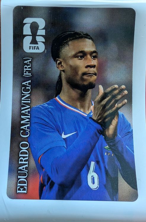 wm panini 2026 coca cola sticker Eduardo camavinga (Neu (gemäss ...