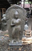 Skulptur Buddha Steinskulptur Budha Schrein Gartenskulptur