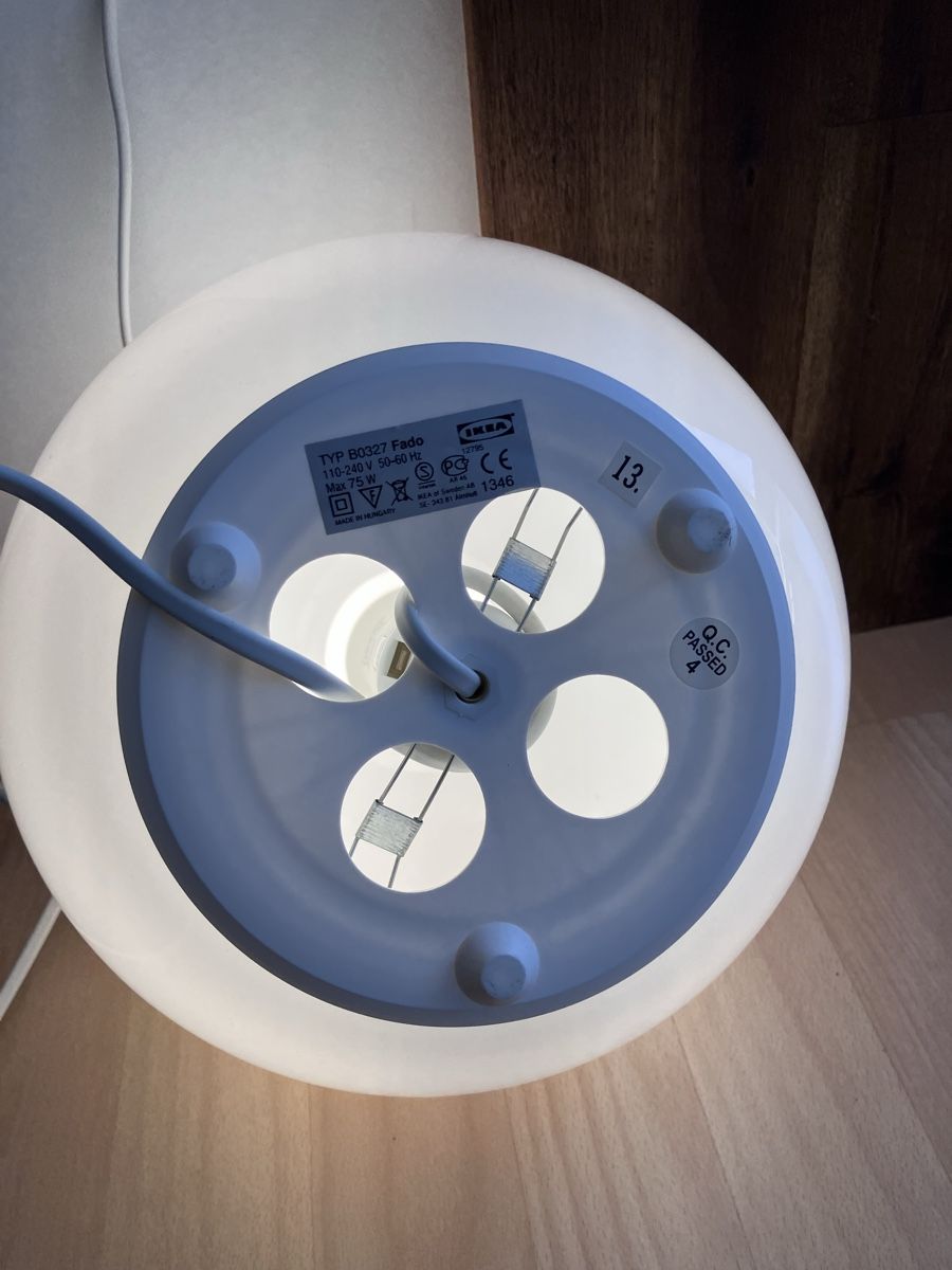Ikea Lampen: Glaskugel Tischlampe IKEA Fado – Gebraucht aus Dättwil AG von Datura 4