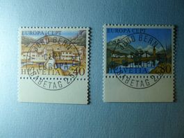 1977 Europa 589 und 590 ET Vollstempel