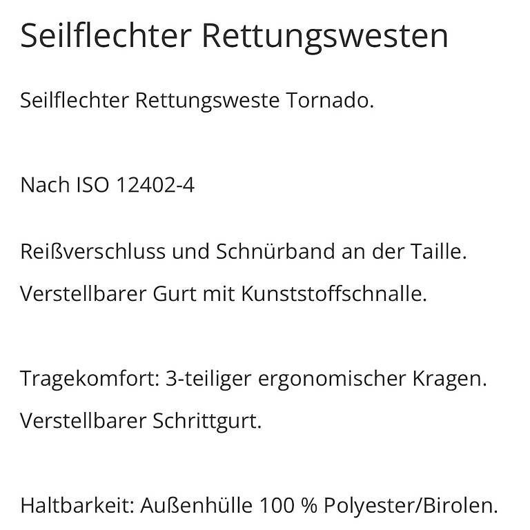 Giubbotti di salvataggio: Schwimmweste Seilflechter 90-120kg – Usato da Obergösgen venduto da Skin_809 2