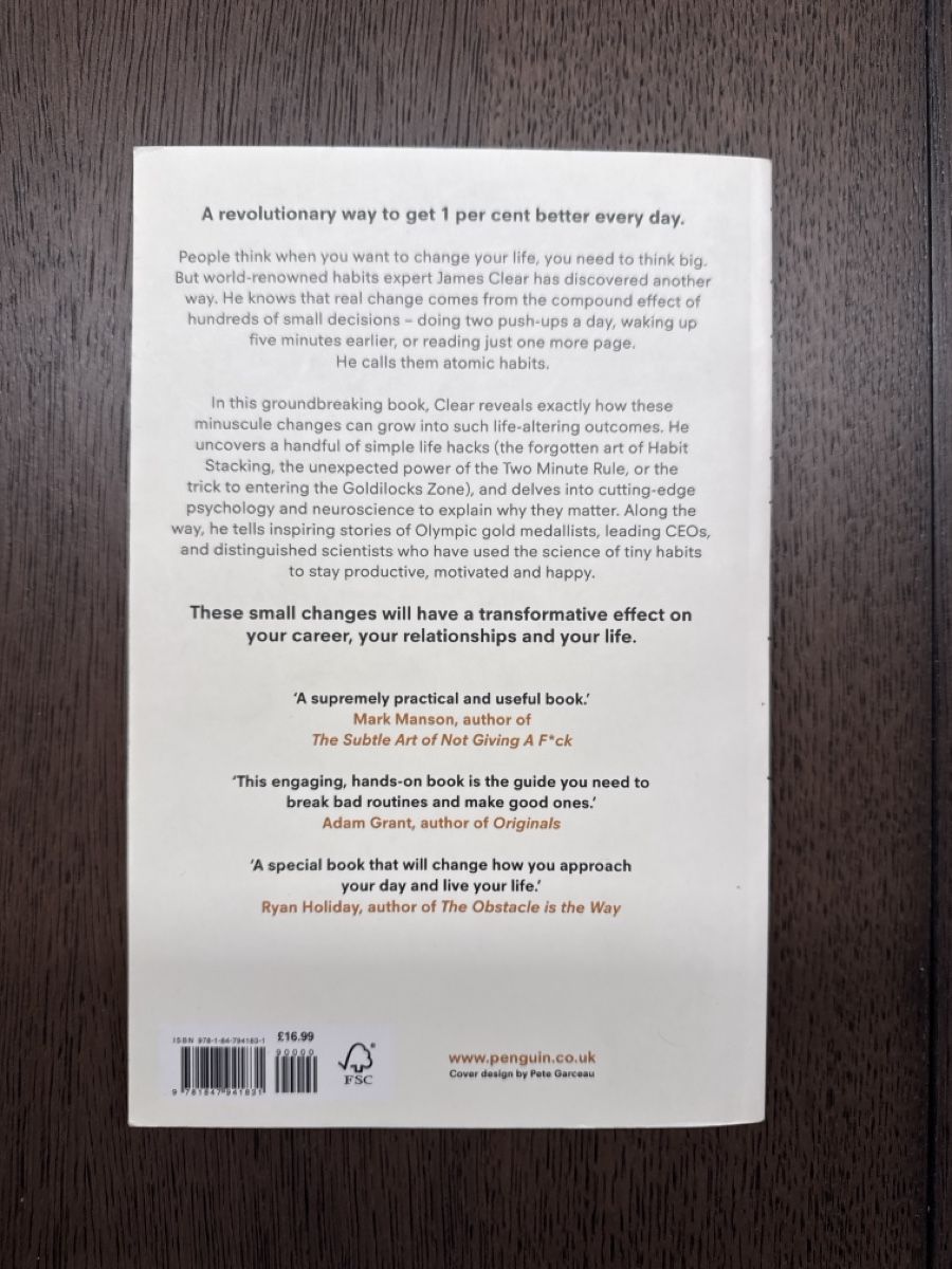 Libri: Atomic Habits - James Clear – Nuovo (secondo la descrizione) da Uster venduto da jniin 1