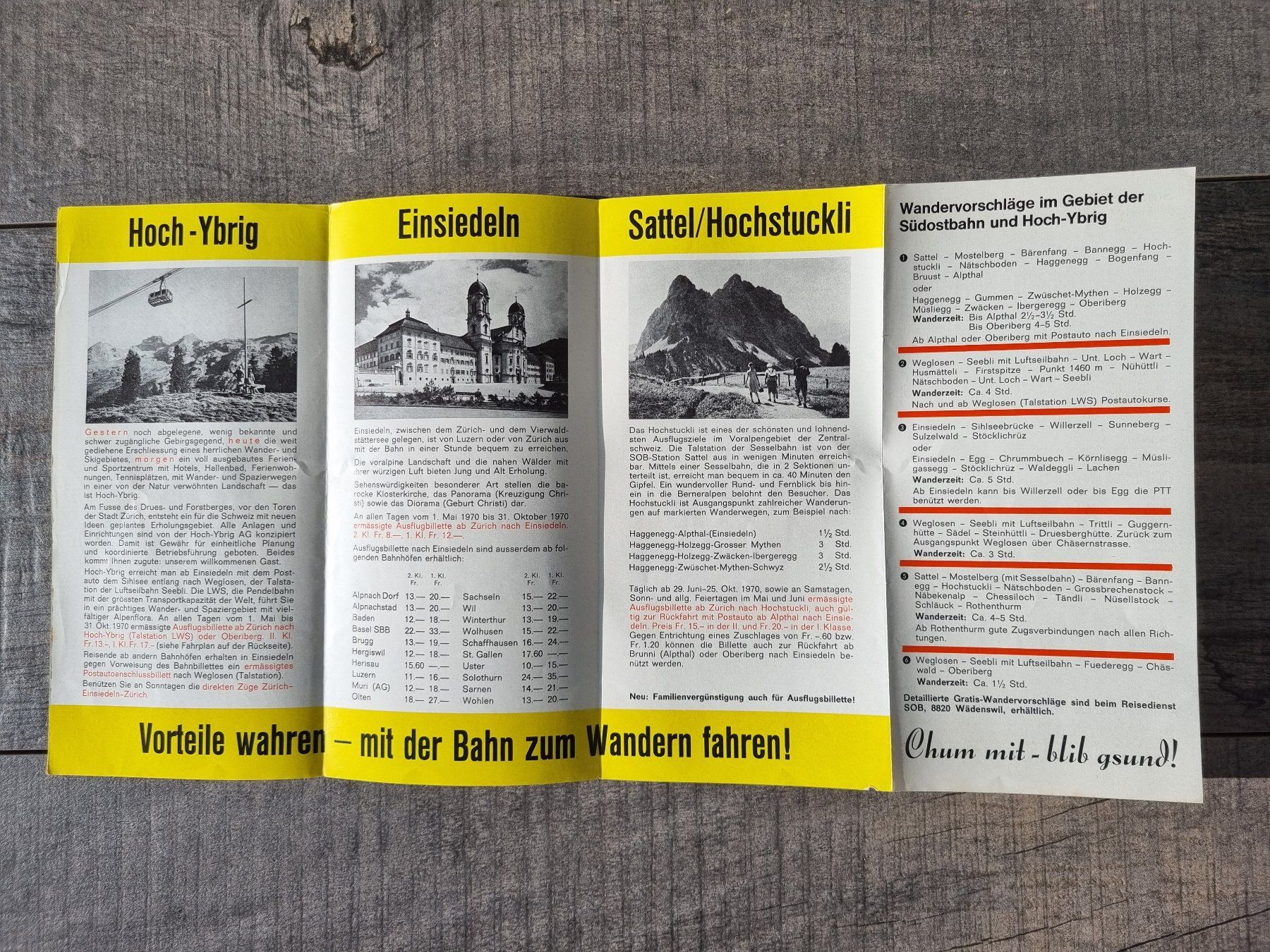 Documenti: Einsiedeln Werbeprospekt von 1970 – Usato da Bözberg venduto da heinz-d 1