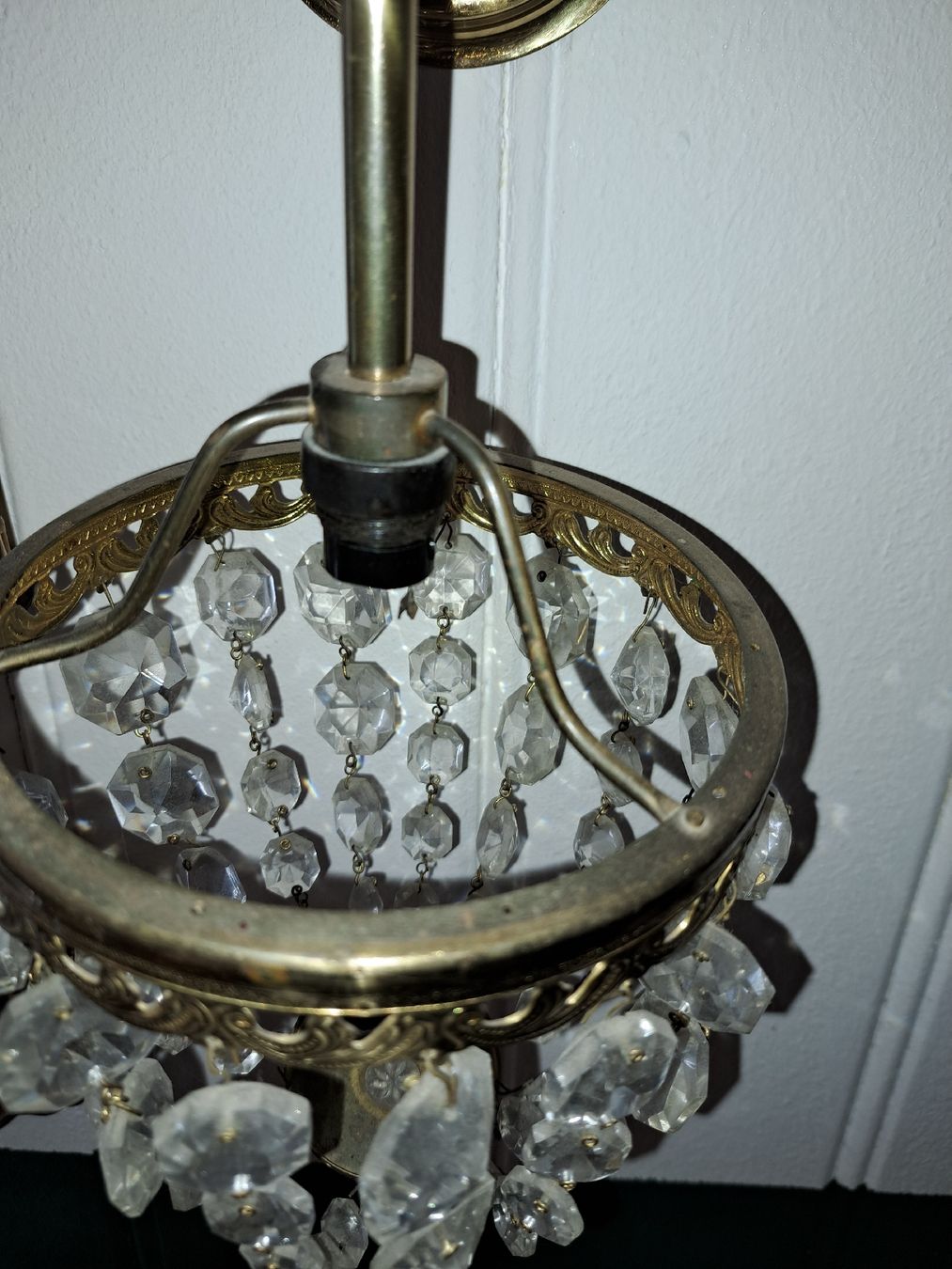 Lampen: Antike Glas Kristall Wandleuchte – Gebraucht aus Kölliken von Upcycling-by-Mc-TAM 5