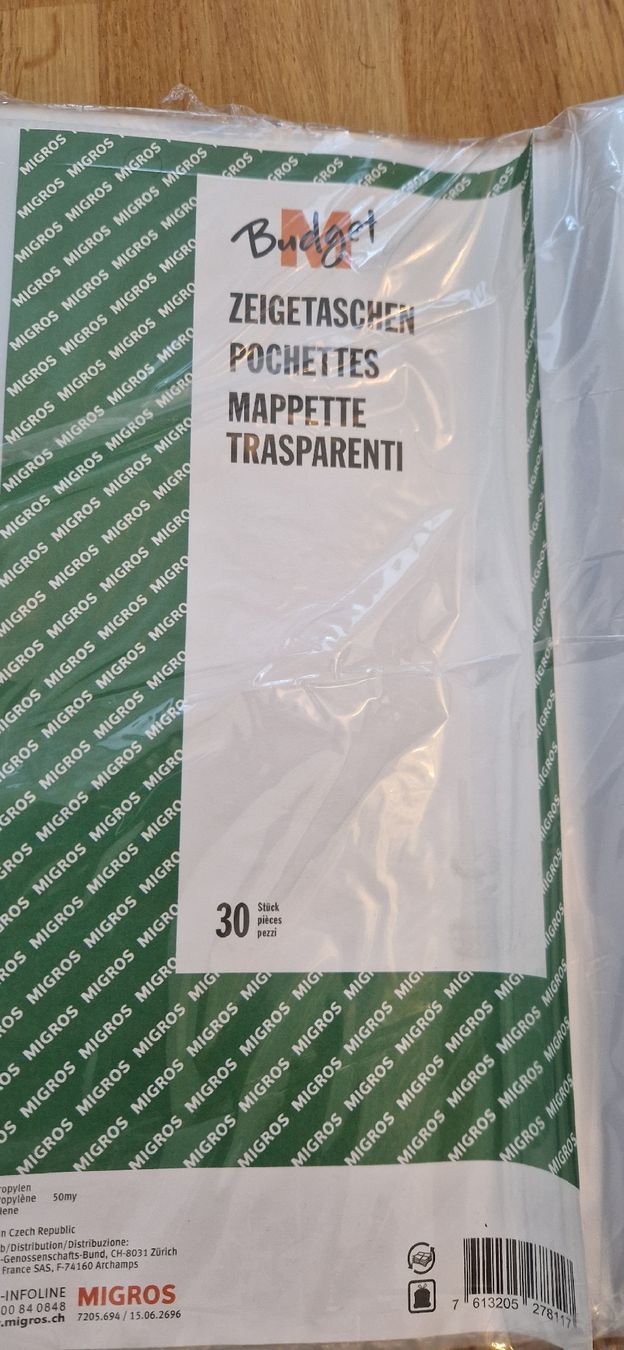 Mappen & Hüllen: Zeigetasschen A4, Transparent, 4 Packungen. – Neu (gemäss Beschreibung) aus Riehen von Aconitum 1