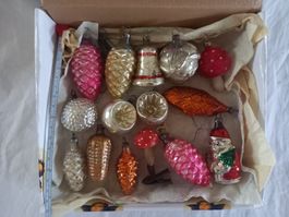Lot de 15 anciennes boules de Noël